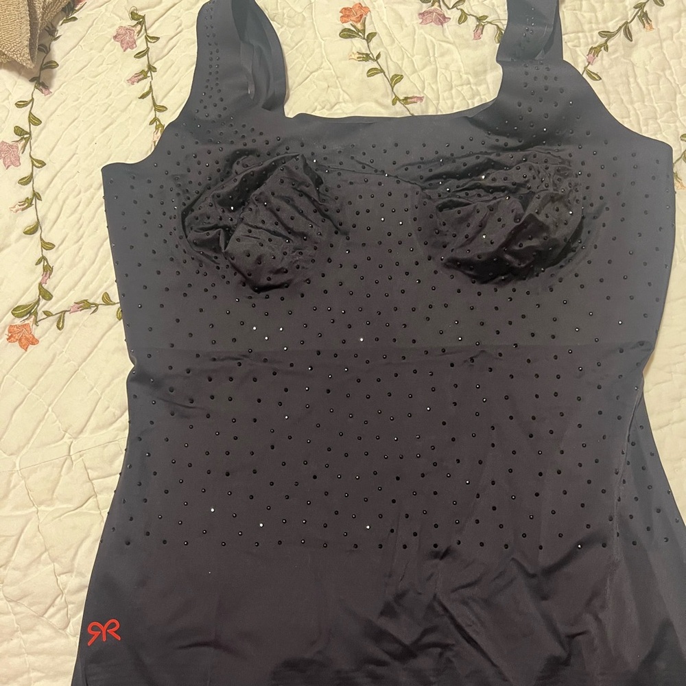 Ruby Ribbon Black Shapewear Top